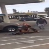 Driver shot during gas station fight
